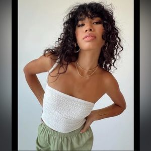 Princess Polly Karine Strapless Top White